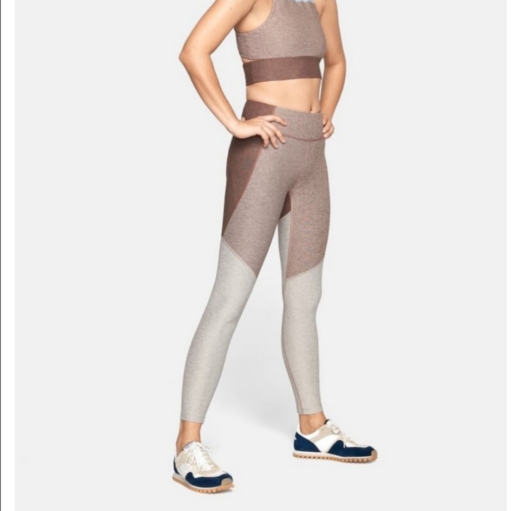OUTDOOR VOICES Tri-Tone 7/8 Leggings Cream